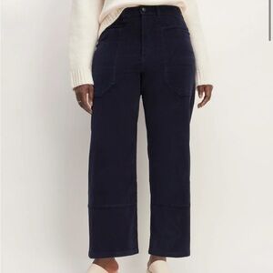 Everlane Navy Wide-Leg Corduroy Pants